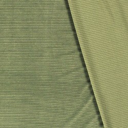 Almond Green Velvet Fabric Jersey Mesh with large 4.5 mm ribs | Wolf Fabrics