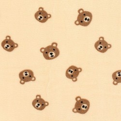 Double-sided Fleece Teddy Bear fabric beige background |Wolf Fabrics