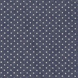 Lightweight Jean Fabric White Dots 2mm | Wolf Fabrics