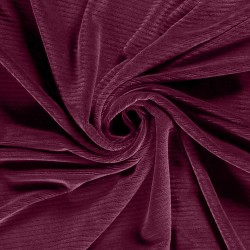 Prune Velvet Jersey Fabric with large 4.5 mm ribs | Wolf Fabrics