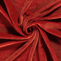 Roux Velvet Jersey Fabric with large 4.5 mm ribs | Wolf Fabrics