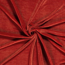 Roux Velvet Jersey Fabric with large 4.5 mm ribs | Wolf Fabrics