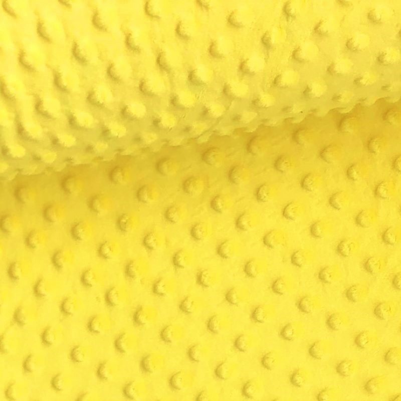 Bright Yellow Minky Fabric  |Wolf Fabric