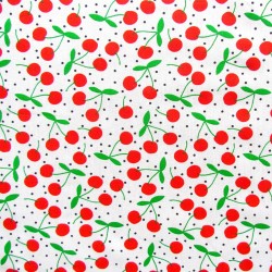 Cherry Cotton Fabric | Wolf  Fabrics