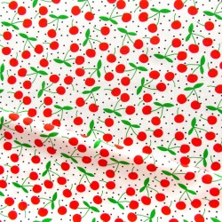 Cherry Cotton Fabric | Wolf  Fabrics