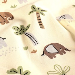 Jersey Fabric Jersey Elephant in the Savanna | Wolf Fabrics