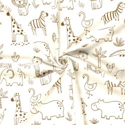 Jersey Fabric Savannah Animals | Wolf Fabrics