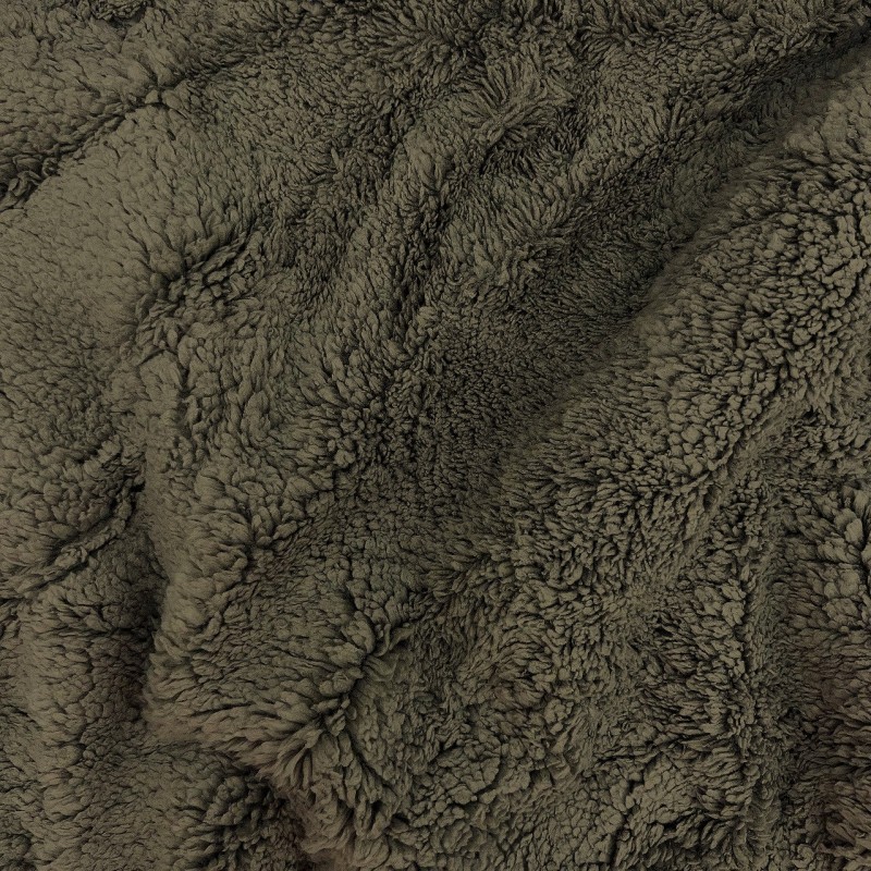 Teddy Fur Fabric Graphite Gray |Wolf Fabrics