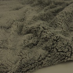 Teddy Fur Fabric Graphite Gray |Wolf Fabrics