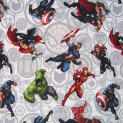 Marvel Avengers Superheroes in Action Fabric