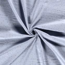 Sky Blue Double Gauze Fabric with Golden Dots | Wolf Fabrics