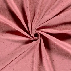 Antique Pink Double Gauze Fabric with Gold Dots | Wolf Fabrics