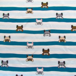 French Terry Bulldog Fabric | Wolf Fabrics