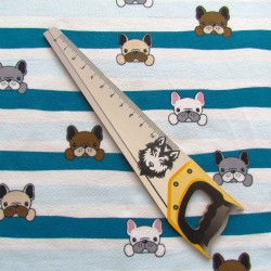French Terry Bulldog Fabric | Wolf Fabrics