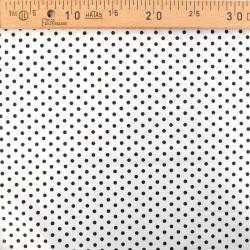 Black Polka Dot Cotton Fabric 5 mm White Background | Wolf Fabrics