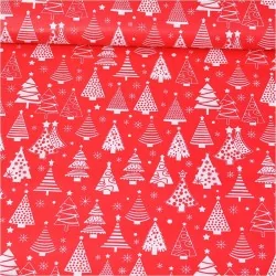 Christmas tree fabric Red...