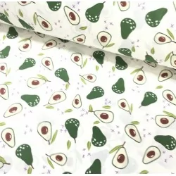 Avocado Fruit Cotton Fabric | Wolf Fabrics