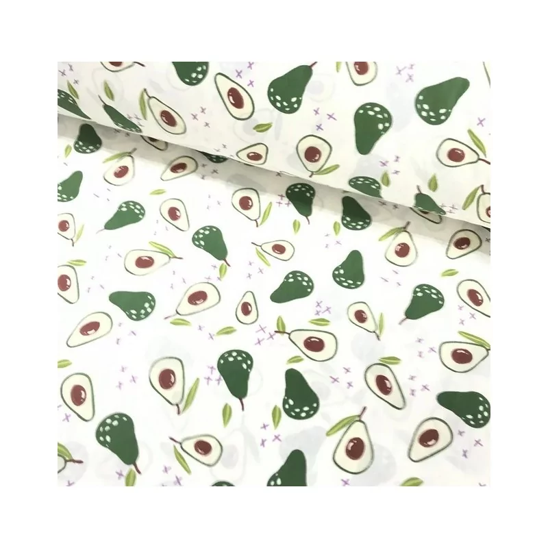 Avocado Fruit Cotton Fabric | Wolf Fabrics