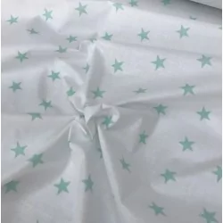 Fabric Mint Green Stars
