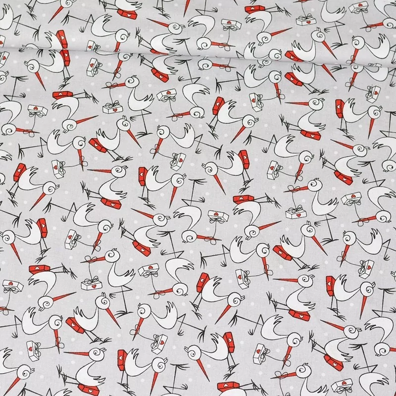 Stork fabric cotton | Wolf Fabrics