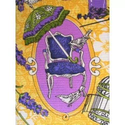 Tea Towel Magic Provence Honeycomb Fabric | Wolf Fabrics