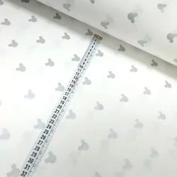 Silver Mickey-Mouse fabric coton | Wolf Fabrics