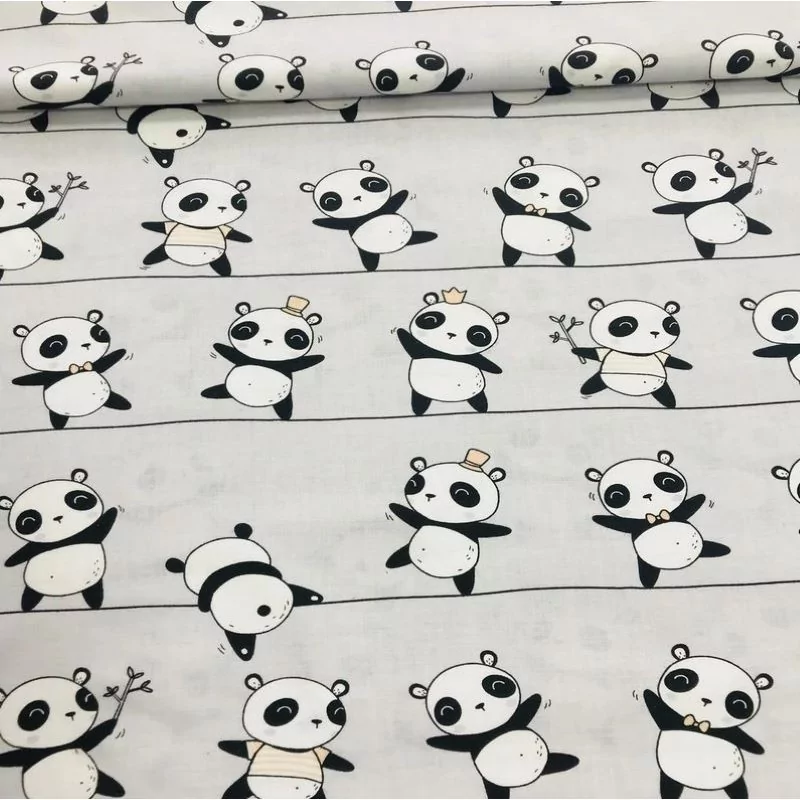 Tightrope walker Panda Fabric Cotton | Wolf Fabrics