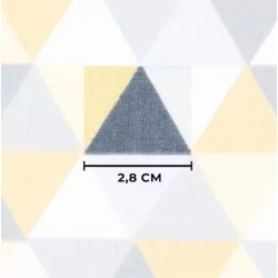 Yellow and Gray Pyramids Fabric Cotton | Wolf Fabrics