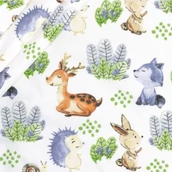 Forest Animals Fabric Cotton | Wolf Fabrics