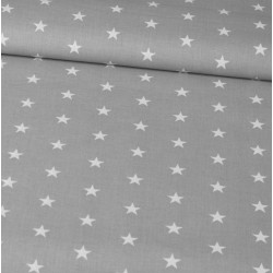 White Star Cloth Grey Cotton Background | Wolf Fabrics