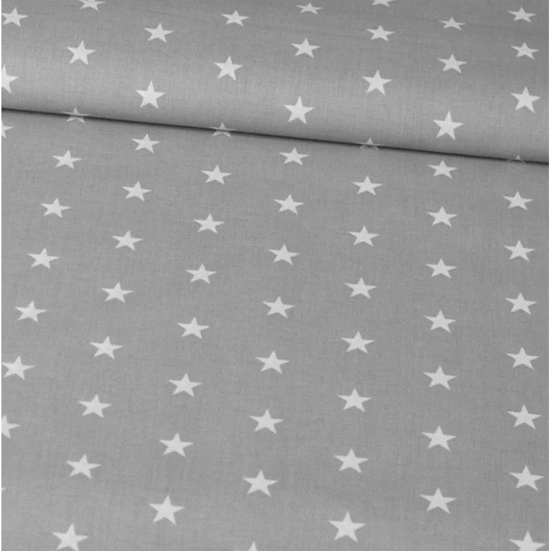 White Star Cloth Grey Cotton Background | Wolf Fabrics
