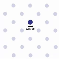 White Little Dots 4mm Navy Blue Background Fabric Cotton | Wolf Fabrics