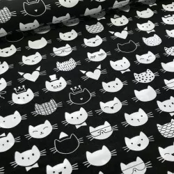 Jean Bag "Cat Heads" | Wolf Fabrics