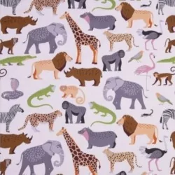 Exotic Animals Fabric Cotton | Wolf Fabrics
