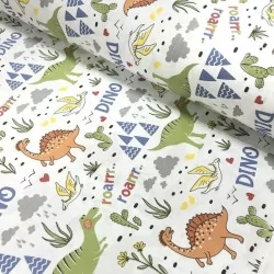 Dino  |Dinosaurs fabric Cotton | Wolf Fabrics