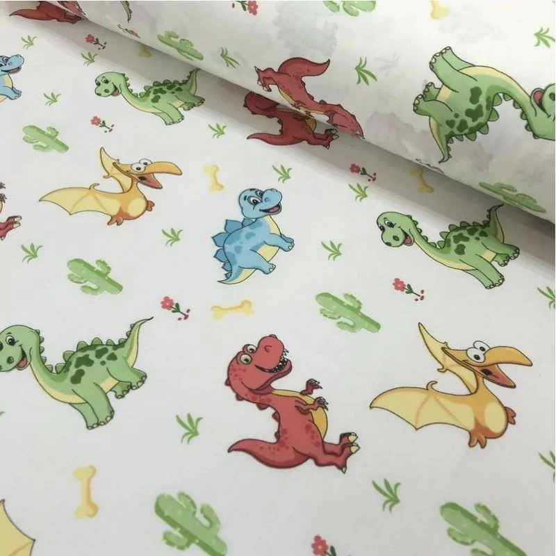 Little Dinosaurs Cotton Fabric | Wolf Fabrics