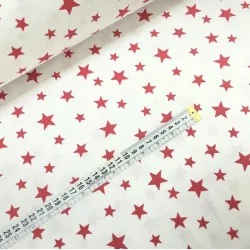 Red Stars Fabric Cotton | Wolf Fabrics
