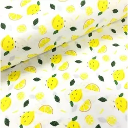 Lemon Wedges Fabric Cotton | Wolf Fabrics