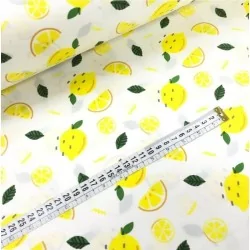 Lemon Wedges Fabric Cotton | Wolf Fabrics