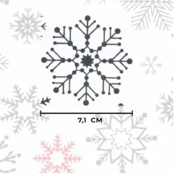 Red and Gray Snowflake Fabric Cotton  |Christmas | Wolf Fabrics