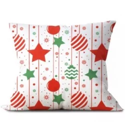 Christmas Ornaments and Stars Fabric Cotton | Wolf Fabrics
