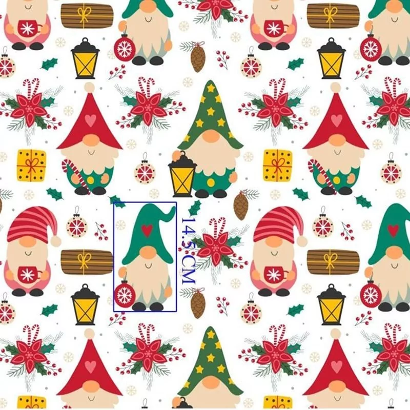 Christmas Elves Fabric Cotton | Wolf Fabrics