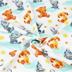 Cat Rabbit Dog and Teddy Bear Fabric Cotton | Wolf Fabrics