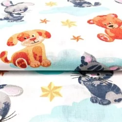 Cat Rabbit Dog and Teddy Bear Fabric Cotton | Wolf Fabrics