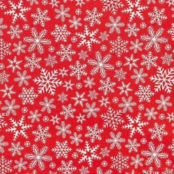 Snowflake fabric  |Christmas | Wolf Fabrics