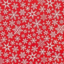Snowflake fabric  |Christmas | Wolf Fabrics
