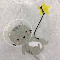 Fabric Cat in Space Cotton | Wolf Fabrics