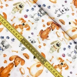 Fabric Cotton Dogs and Dog's Paws | Wolf Fabrics