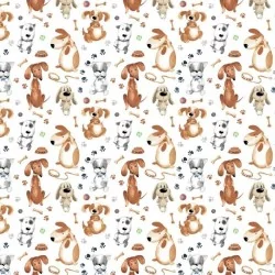 Fabric Cotton Dogs and Dog's Paws | Wolf Fabrics