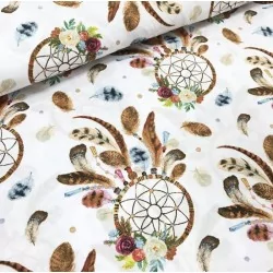 Dream Catcher and Flowers Fabric Cotton | Wolf Fabrics